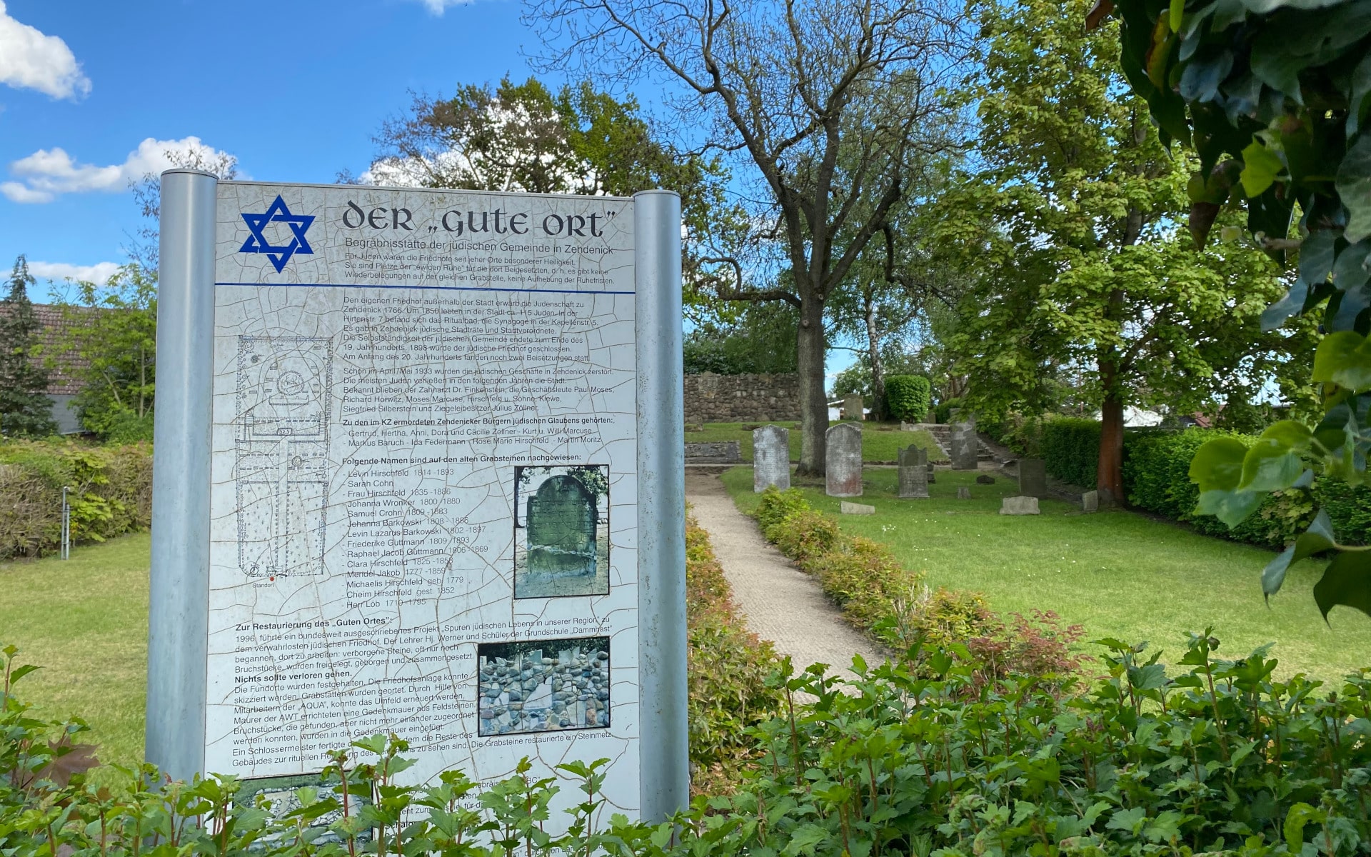 Der "Gute Ort" Begräbnisstätte der jüdischen Gemeinde Zehdenick, Foto: Tourist-Info Zehdenick, Lizenz: Tourist-Info Zehdenick