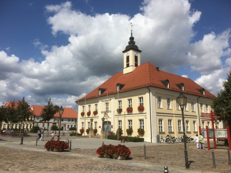 Stadtzentrum mit Rathaus Angermünde, Foto: Anja Warning