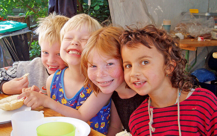 4 Kinder im Camp, , Foto: Nordlicht-Archiv, Lizenz: Nordlicht-Archiv